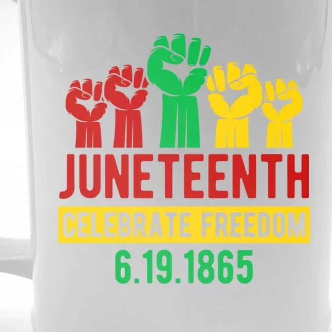 Juneteenth Celebrating Freedom Black History Black Great Gift Front & Back Beer Stein