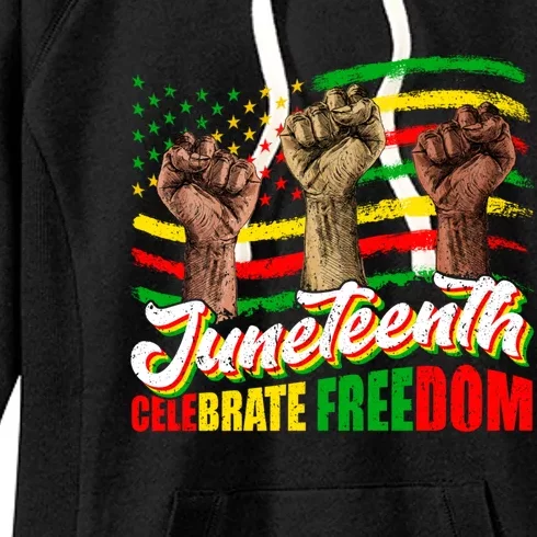 Juneteenth Celebrate Freedom Independence Day Black History Cute Gift Women's Fleece Hoodie