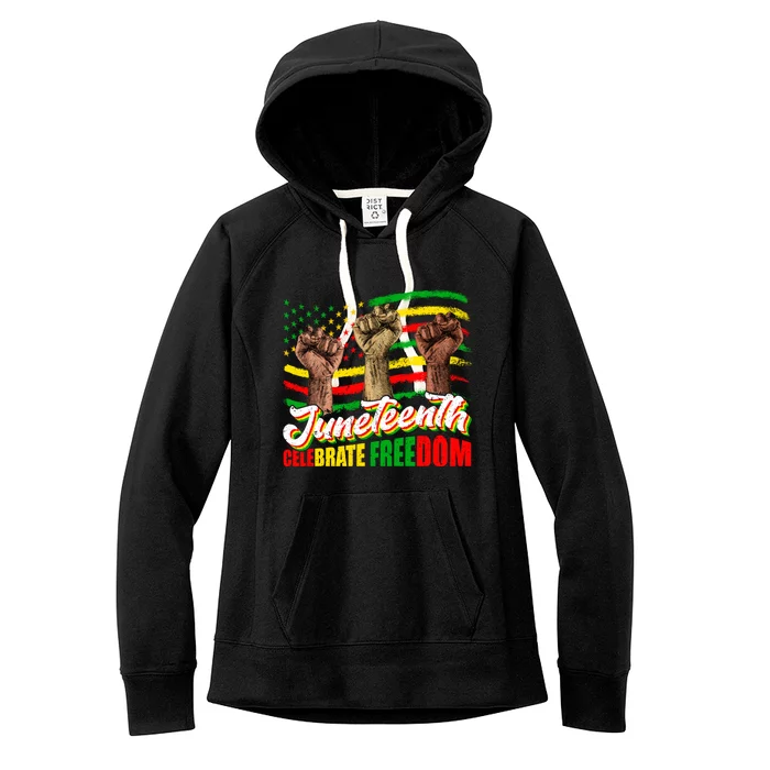 Juneteenth Celebrate Freedom Independence Day Black History Cute Gift Women's Fleece Hoodie