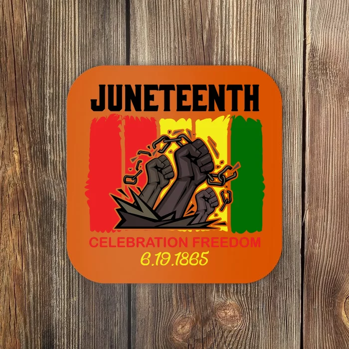 Juneteenth Celebration Freedom 6/19/1865 Graphic Coaster