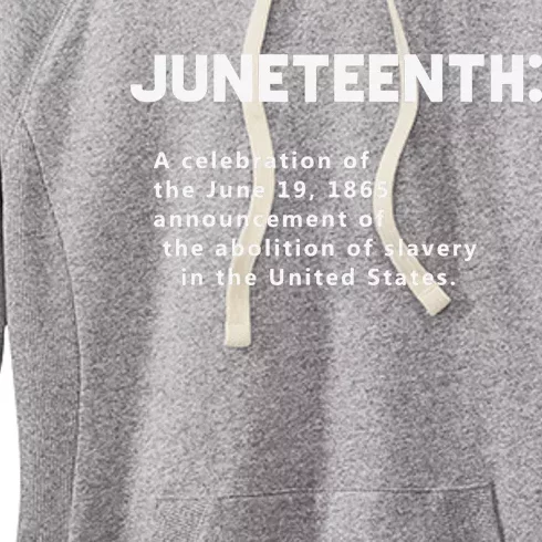 Juneteenth Celebrates Freedom Black African American History Women's Fleece Hoodie