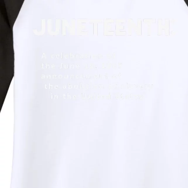 Juneteenth Celebrates Freedom Black African American History Women's Tri-Blend 3/4-Sleeve Raglan Shirt