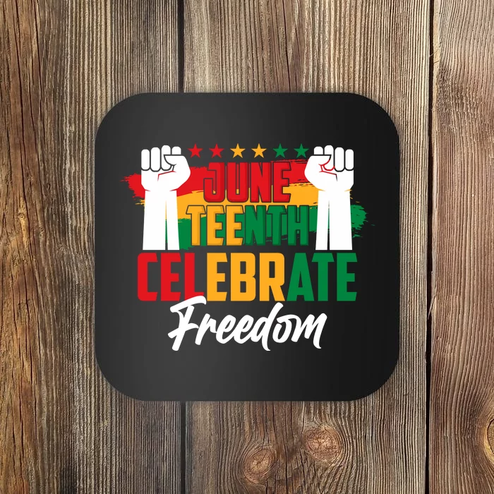 Juneteenth Celebrate Freedom Graphic Coaster