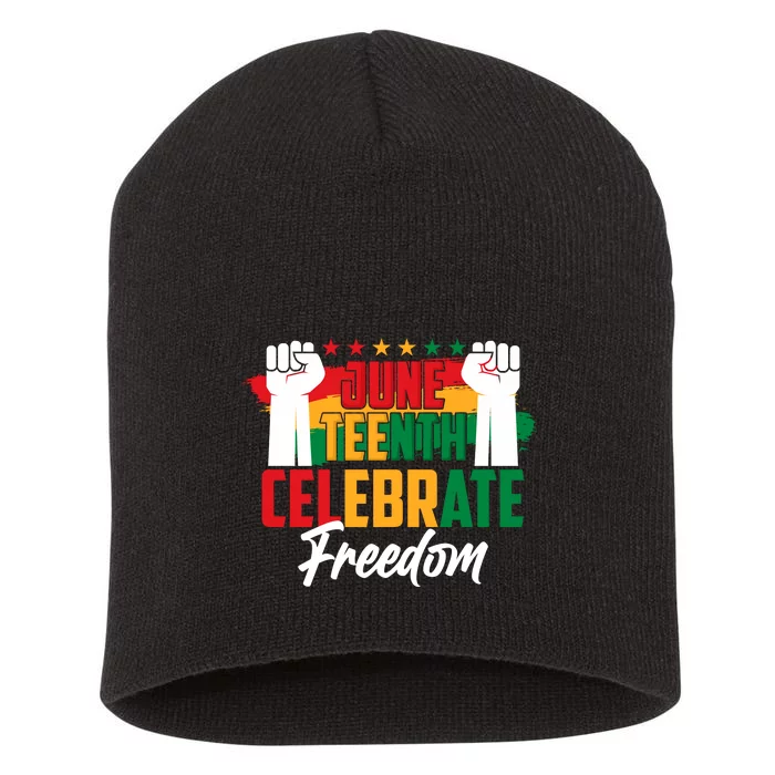 Juneteenth Celebrate Freedom Graphic Short Acrylic Beanie