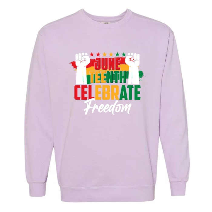 Juneteenth Celebrate Freedom Graphic Garment-Dyed Sweatshirt