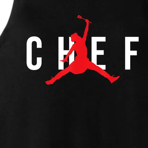 Jumping Chef Funny Cooking Lover Restaurant Chef Cook Ladies Tri-Blend Wicking Tank