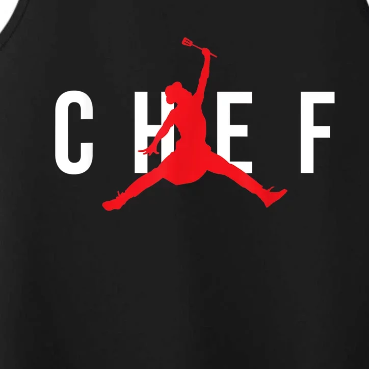 Jumping Chef Funny Cooking Lover Restaurant Chef Cook Performance Tank