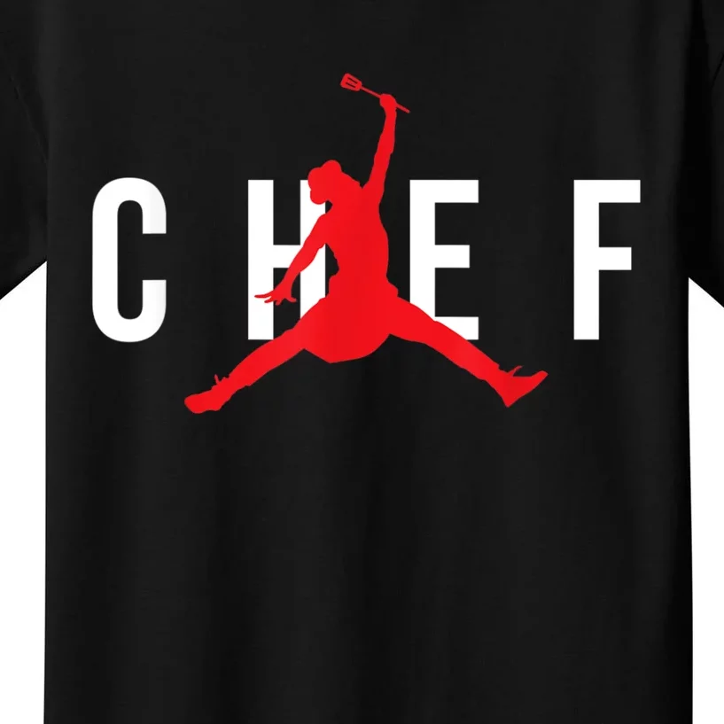 Jumping Chef Funny Cooking Lover Restaurant Chef Cook Kids T-Shirt