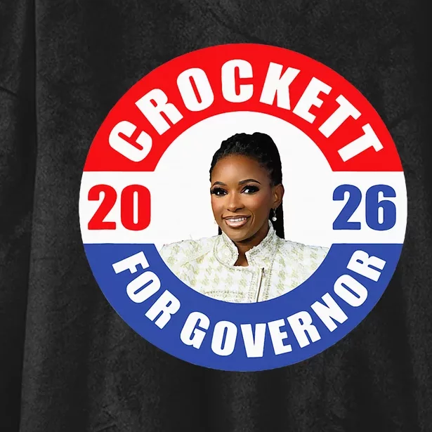 Jasmine Crockett For Democrat Texas Governor 2026 Vote Blue Hooded Wearable Blanket