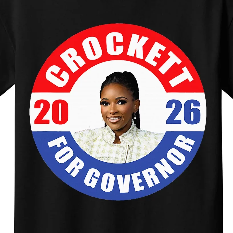 Jasmine Crockett For Democrat Texas Governor 2026 Vote Blue Kids T-Shirt