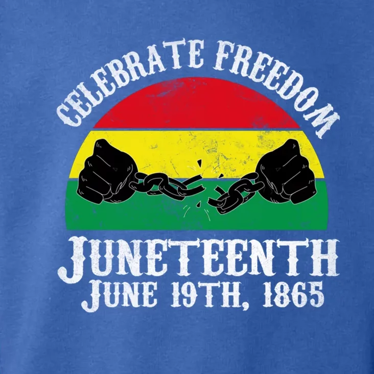 Junenth Celebrate Freedom June 19th 1865 Gift Toddler Hoodie