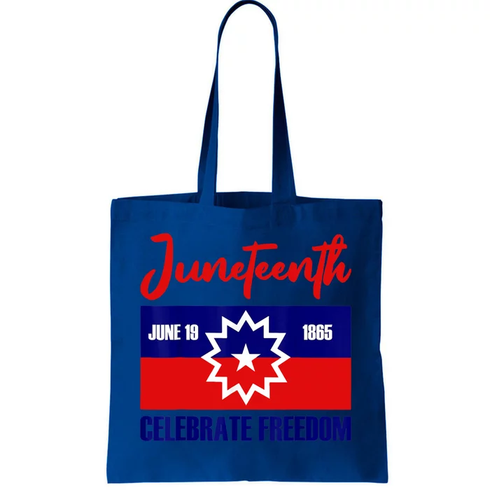 Juneteenth Celebrate Freedom Red White Blue Free Black Slave Tote Bag