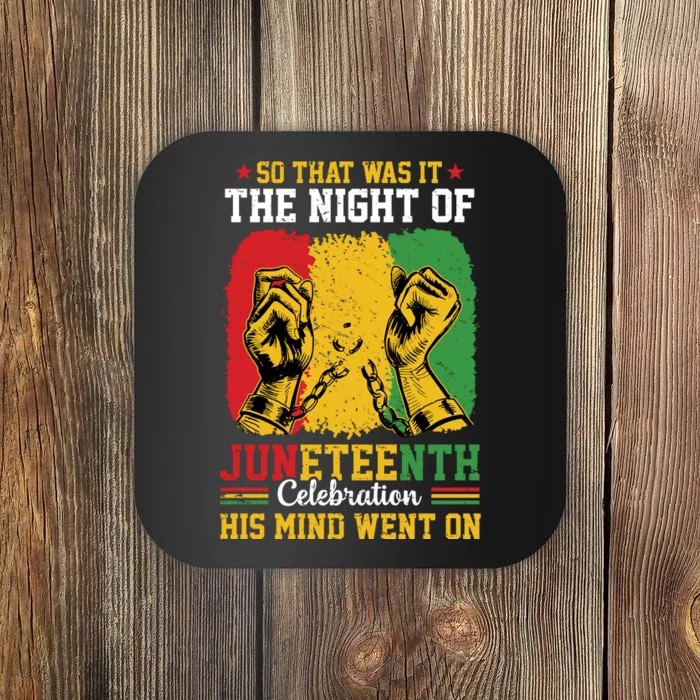 Juneteenth Celebration Freedom Graphic Coaster