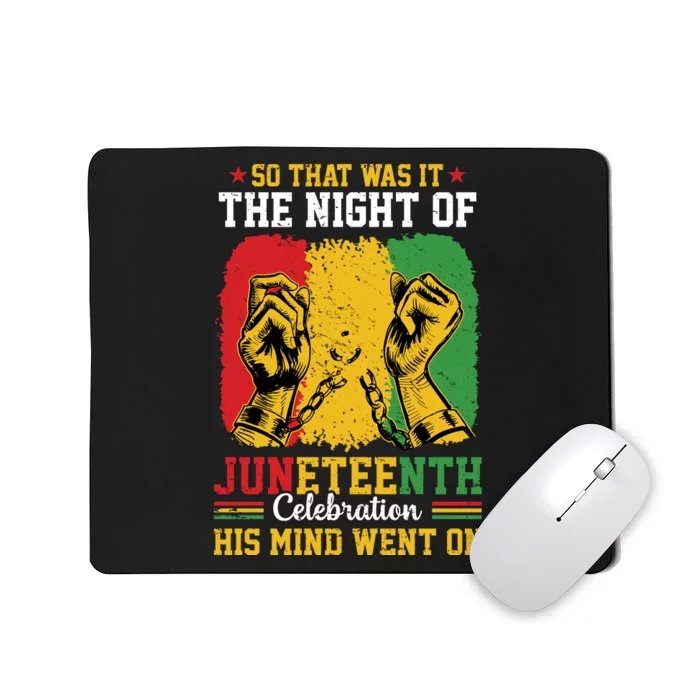 Juneteenth Celebration Freedom Graphic Mousepad