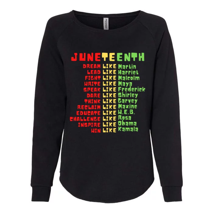 Juneteenth Celebrate Freedom Black Fun Gift Womens California Wash Sweatshirt