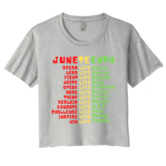 Juneteenth Celebrate Freedom Black Fun Gift Women's Crop Top Tee