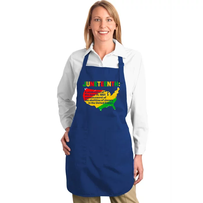 Juneteenth Celebrates Freedom Day African Pride American Gift Full-Length Apron With Pocket