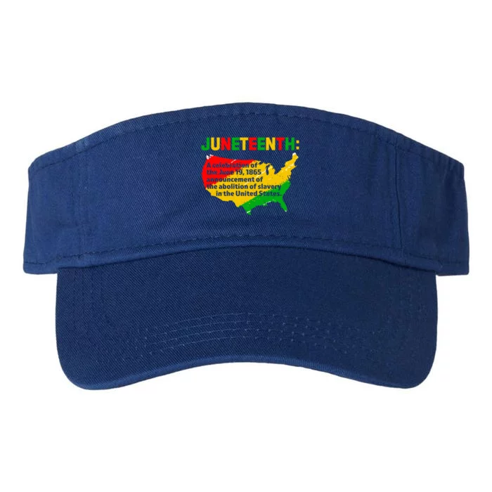 Juneteenth Celebrates Freedom Day African Pride American Gift Valucap Bio-Washed Visor