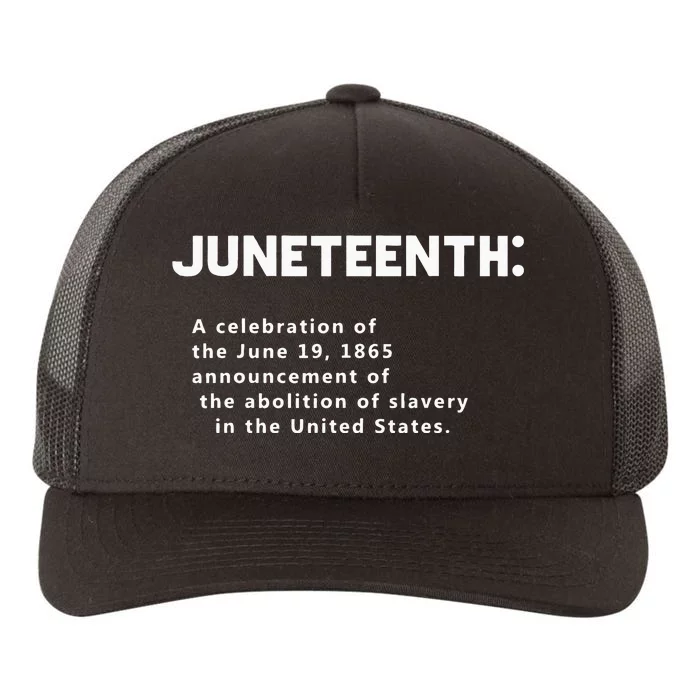 Juneteenth Celebrates Freedom Black African American History Yupoong Adult 5-Panel Trucker Hat