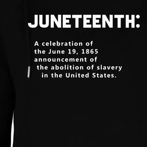 Juneteenth Celebrates Freedom Black African American History Womens Funnel Neck Pullover Hood