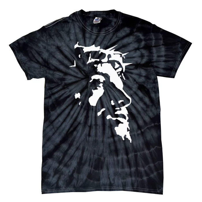 Jesus Christ Face With Crown Of Thorns God Bible Tie-Dye T-Shirt