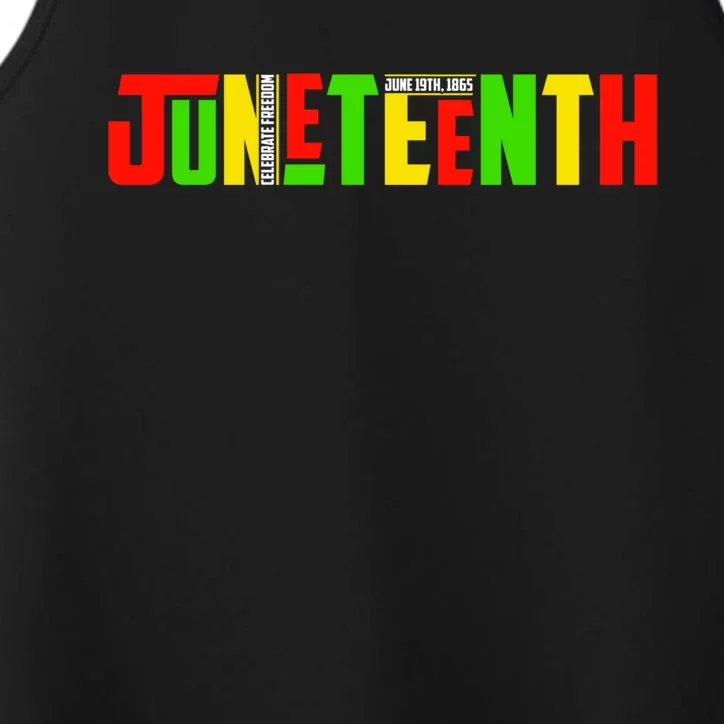 Juneteenth Celebrate Freegiftish Freedom Black History Month Gift Performance Tank