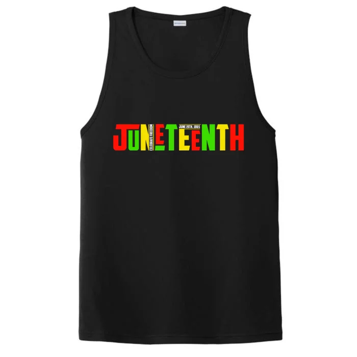 Juneteenth Celebrate Freegiftish Freedom Black History Month Gift Performance Tank