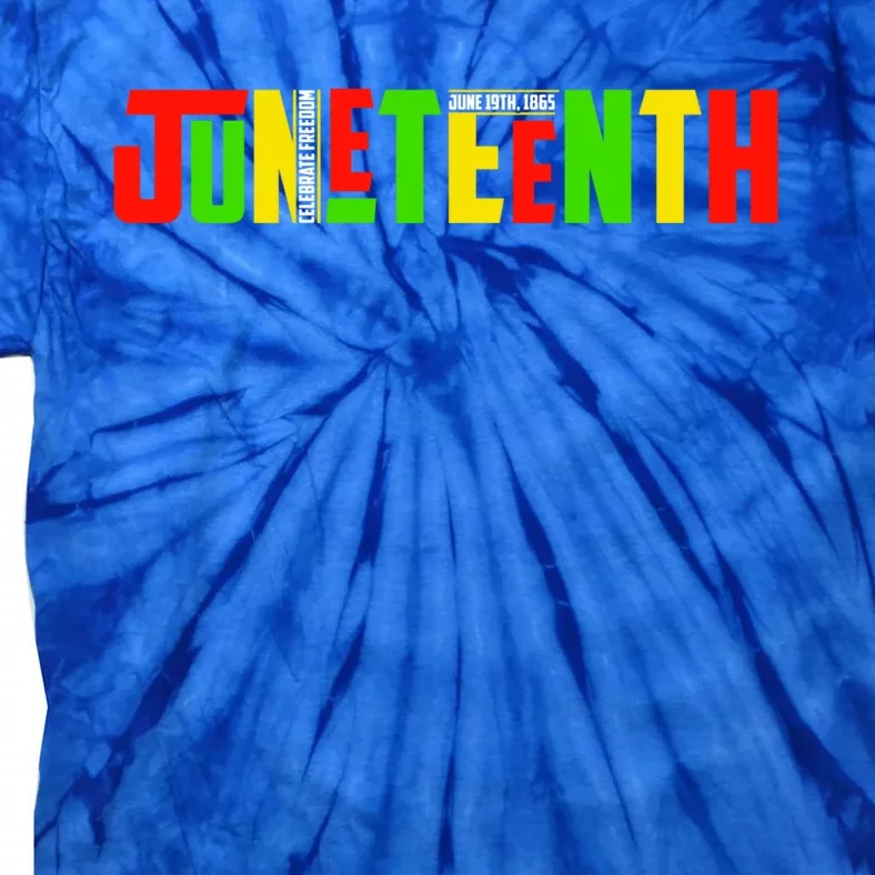 Juneteenth Celebrate Freegiftish Freedom Black History Month Gift Tie-Dye T-Shirt