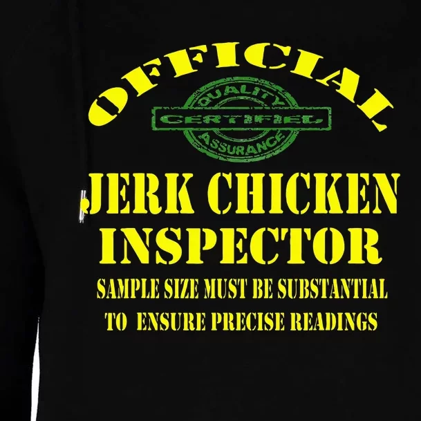 Jerk Chicken Favorite Jamaican Cuisine Dish Womens Funnel Neck Pullover Hood