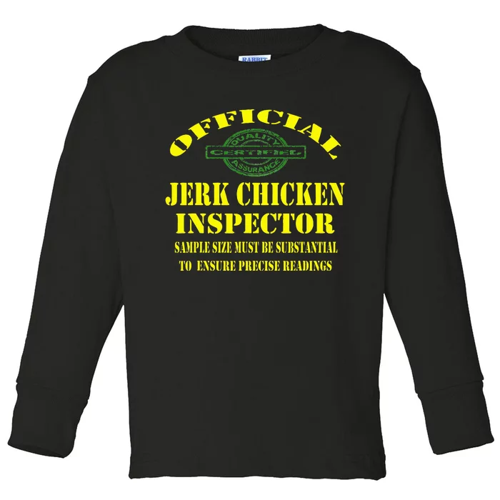 Jerk Chicken Favorite Jamaican Cuisine Dish Toddler Long Sleeve Shirt