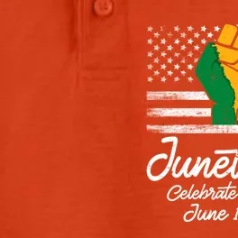 Juneteenth Celebrate Freedom June 19th Black History 1865 Meaningful Gift Dry Zone Grid Performance Polo