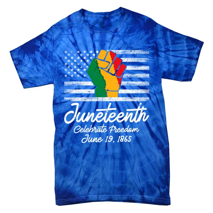 Juneteenth Celebrate Freedom June 19th Black History 1865 Meaningful Gift Tie-Dye T-Shirt