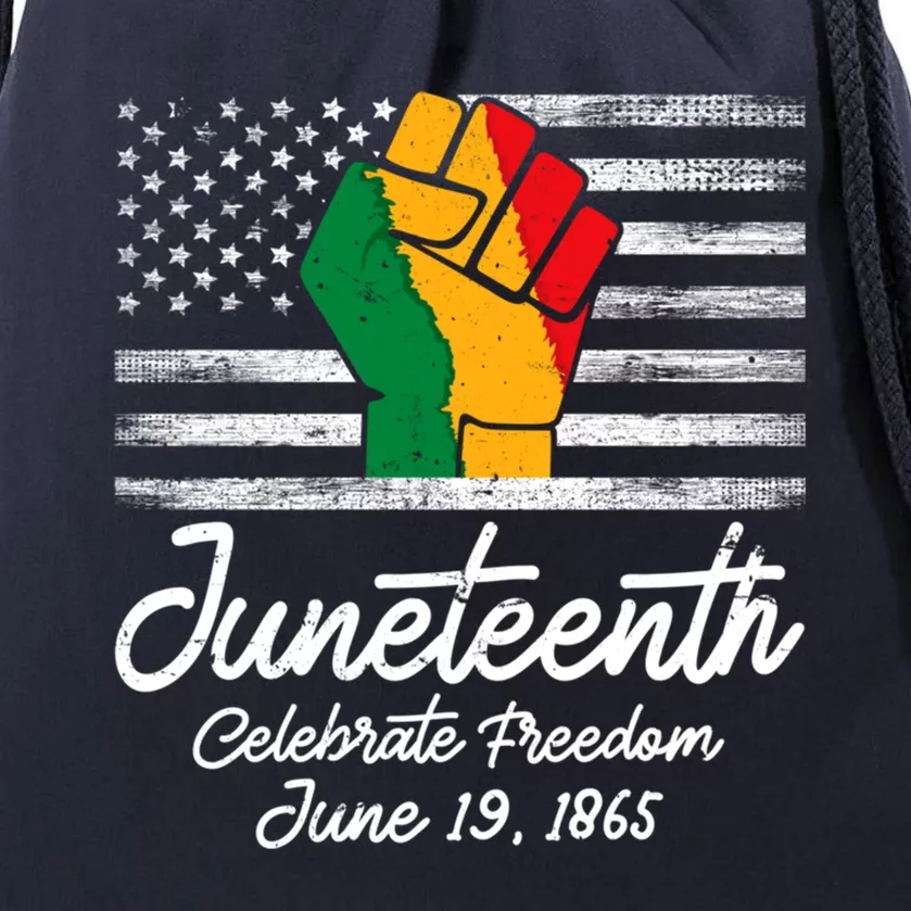 Juneteenth Celebrate Freedom June 19th Black History 1865 Meaningful Gift Drawstring Bag