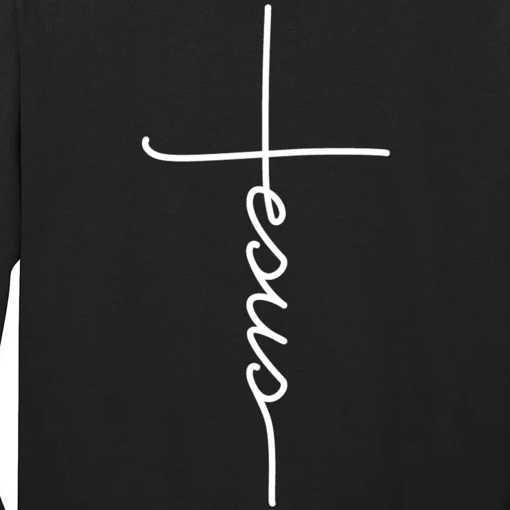 Jesus Christ Faith Christian Cross Logo Tall Long Sleeve T-Shirt