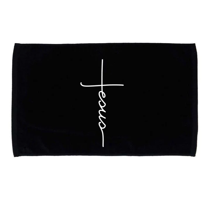 Jesus Christ Faith Christian Cross Logo Microfiber Hand Towel