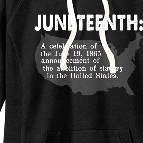 Juneteenth Celebrates Freedom Black African Pride Melanin Gift Women's Fleece Hoodie