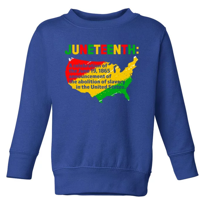 Juneteenth Celebrates Freedom Day African Pride American Cool Gift Toddler Sweatshirt