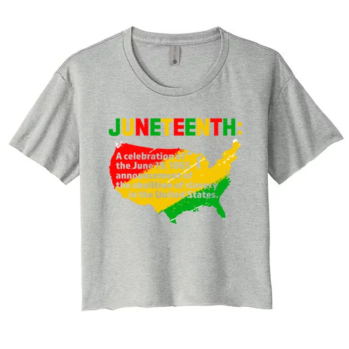 Juneteenth Celebrates Freedom Day African Pride American Cool Gift Women's Crop Top Tee