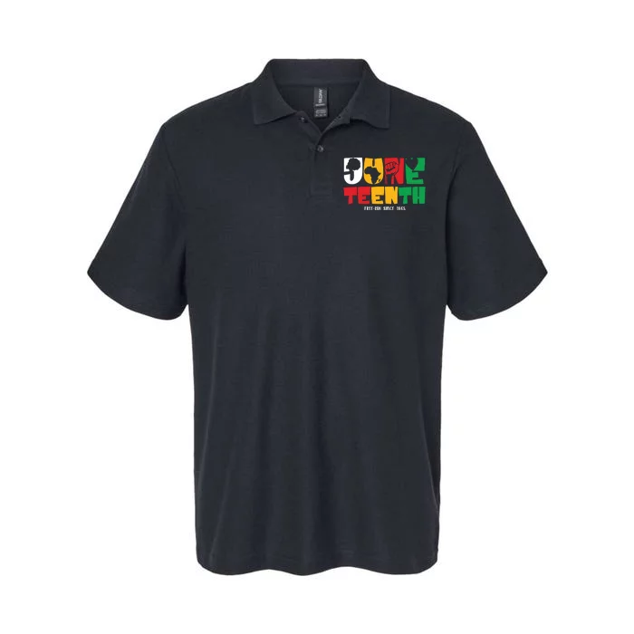 Juneteenth Celebration Graphic Softstyle Adult Sport Polo