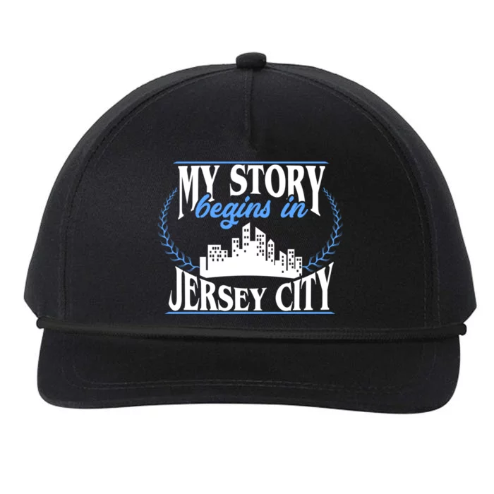 Jersey City Gift Born In Jersey City Gift Snapback Five-Panel Rope Hat