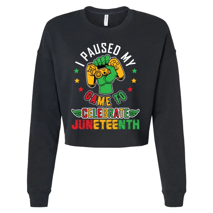 Juneteenth Celebration Graphic Cropped Pullover Crew