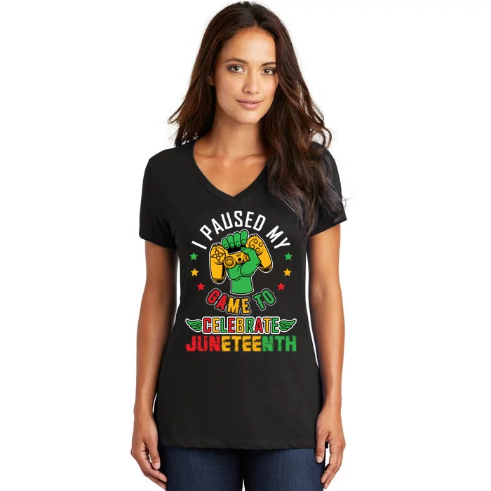 Juneteenth Celebration Graphic Women's V-Neck T-Shirt