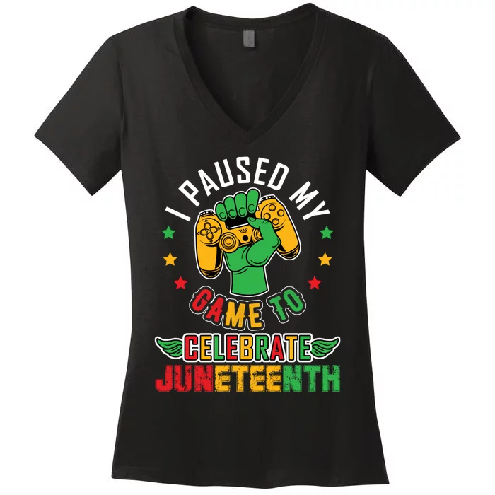 Juneteenth Celebration Graphic Women's V-Neck T-Shirt