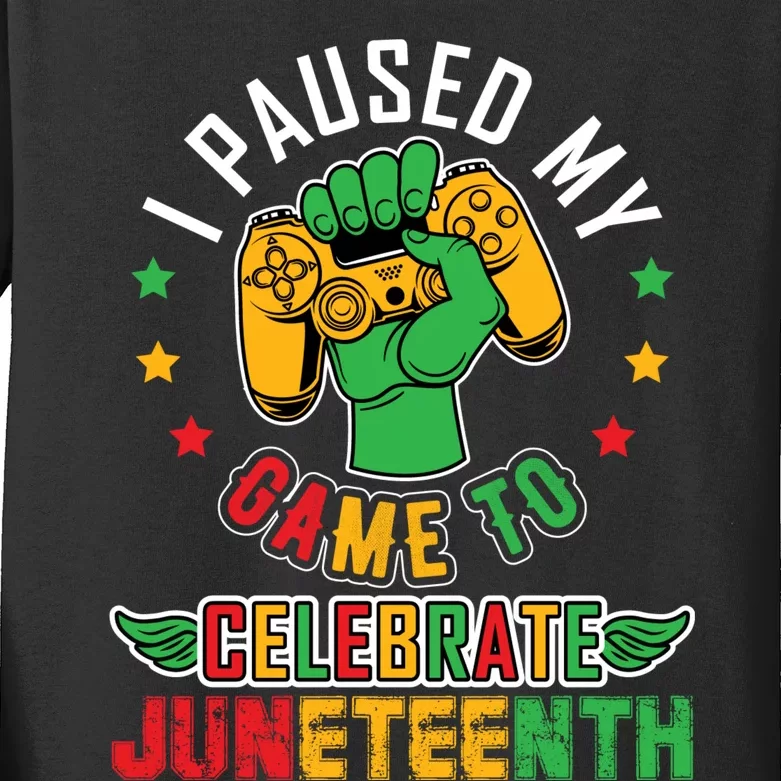 Juneteenth Celebration Graphic Kids Long Sleeve Shirt