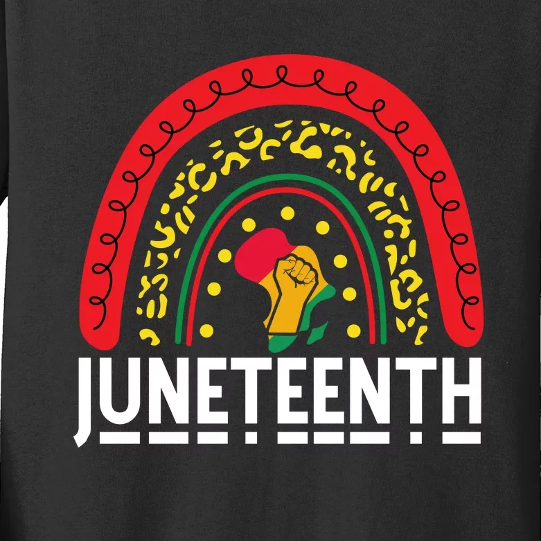 Juneteenth Celebration Graphic Kids Long Sleeve Shirt