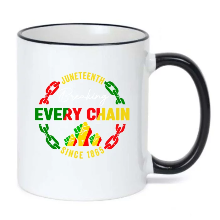 Junenth Celebrate Gift Breaking Every Chain Since 1865 Gift Black Color Changing Mug