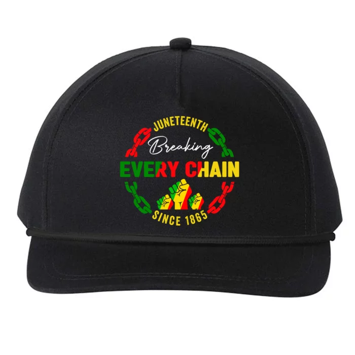 Junenth Celebrate Gift Breaking Every Chain Since 1865 Gift Snapback Five-Panel Rope Hat