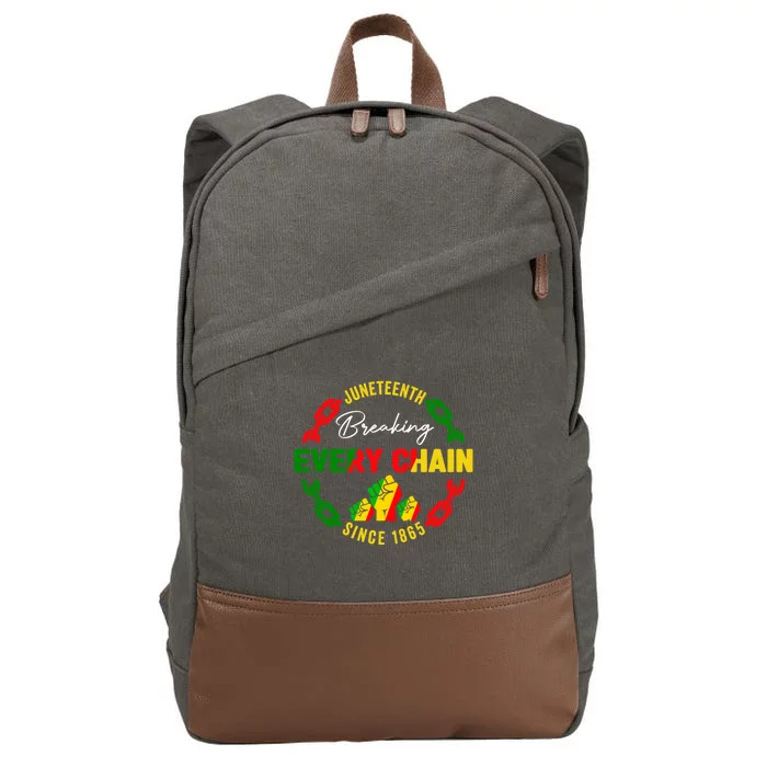 Junenth Celebrate Gift Breaking Every Chain Since 1865 Gift Cotton Canvas Backpack