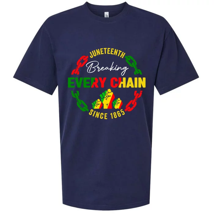 Junenth Celebrate Gift Breaking Every Chain Since 1865 Gift Sueded Cloud Jersey T-Shirt