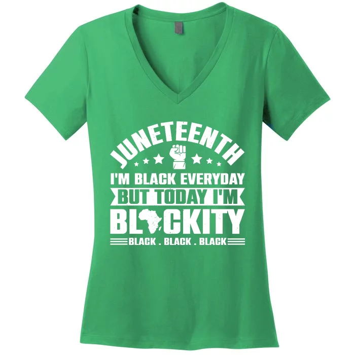 Juneteenth Celebration Graphic Women's V-Neck T-Shirt